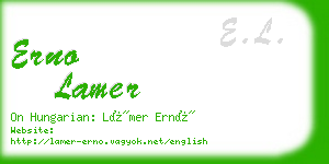 erno lamer business card